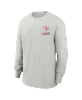 Men's Gray Kansas City Chiefs Essential Heavy Max90 Long Sleeve T-Shirt
