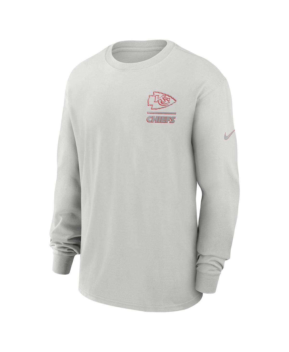 Nike Gray Kansas City Chiefs Essential Heavy Max90 Long Sleeve T-shirt In Gray