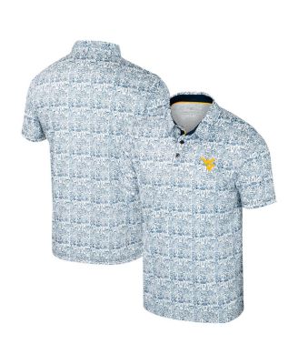 Colosseum - Men's Navy West Virginia Mountaineers It's Time Allover Print Polo Shirt