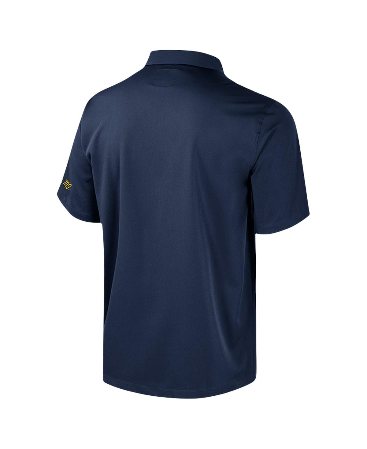 Colosseum Men's Navy Michigan Wolverines Strike Bowling Button-up Shirt In Blue
