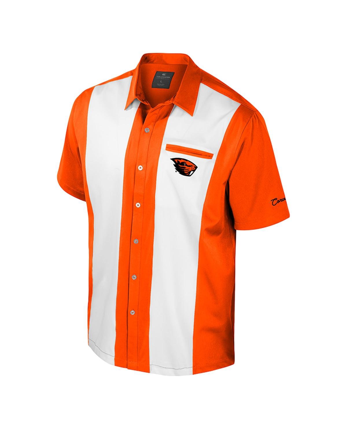 Colosseum Men's Orange Oregon State Beavers Strike Bowling Button-up Shirt In Orange