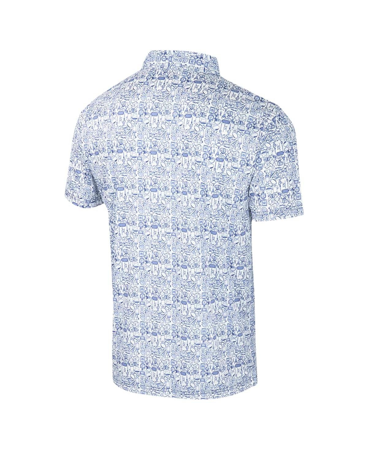 Colosseum Men's Royal Pitt Panthers It's Time Allover Print Polo Shirt In Blue