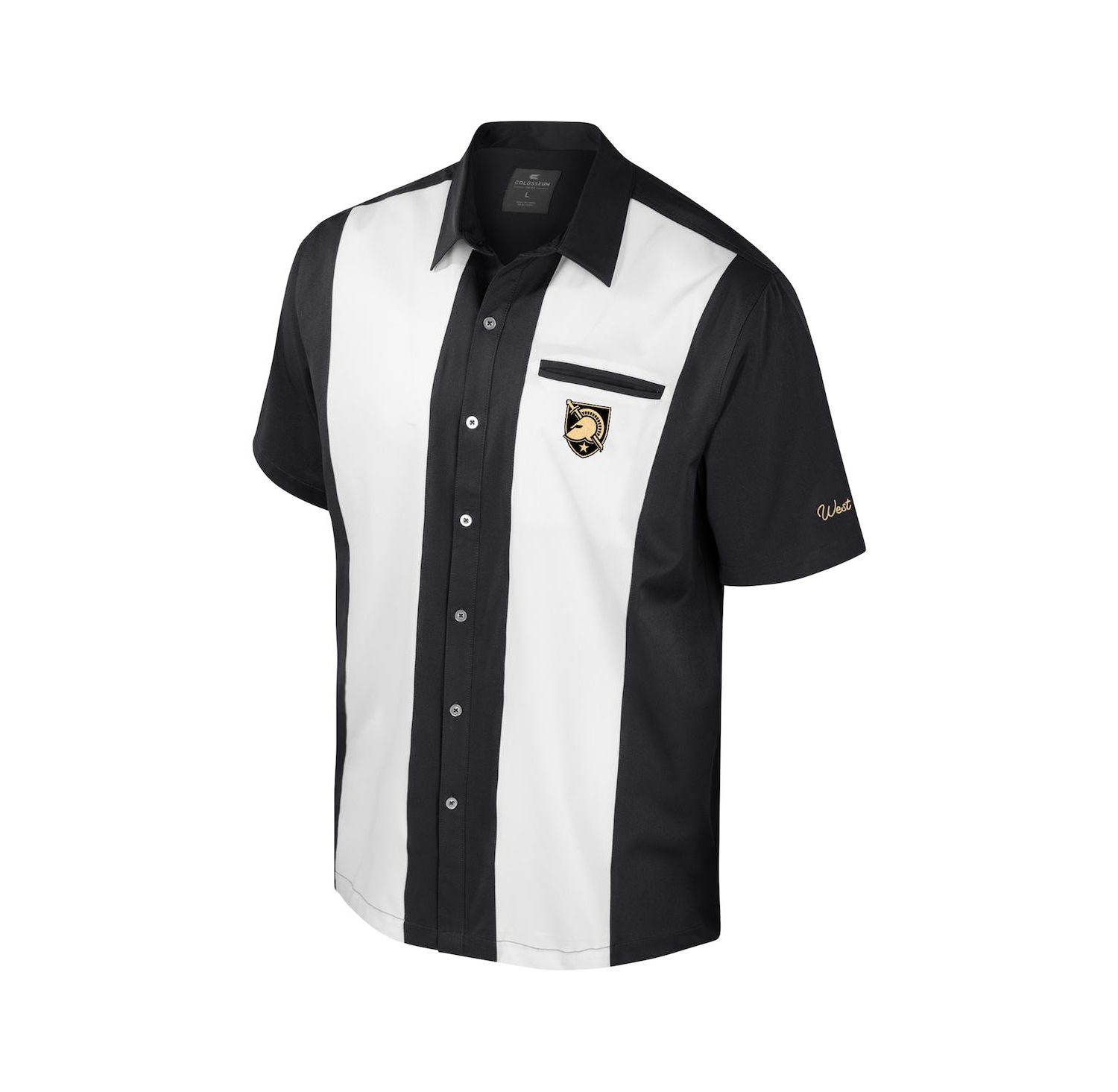 Men's Black Army Black Knights Strike Bowling Button-Up Shirt