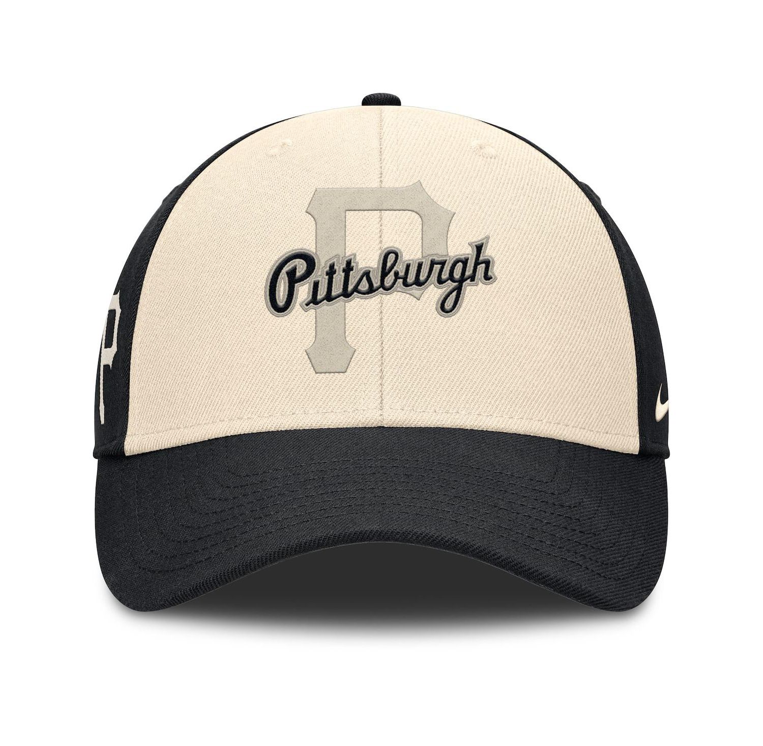 Men's Black/Natural Pittsburgh Pirates Statement Club Performance Adjustable Hat