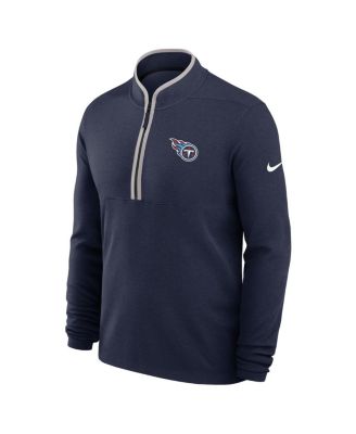 Men's Navy Tennessee Titans Lightweight Victory Performance Half-Zip Pullover