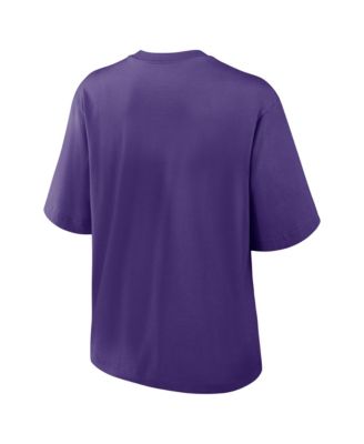 Women's purple Minnesota Vikings Essential Script Relaxed Boxy T-Shirt