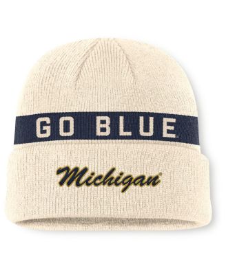 Jordan - Men's Natural Michigan Wolverines Peak Primetime Utility Cuffed Knit Hat