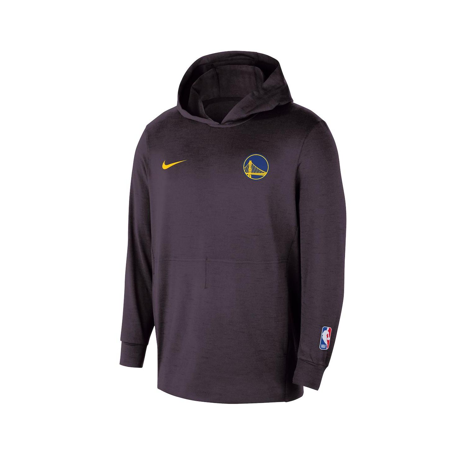 Men's Black Golden State Warriors Authentic Practice Yoga Restore Pullover Hoodie