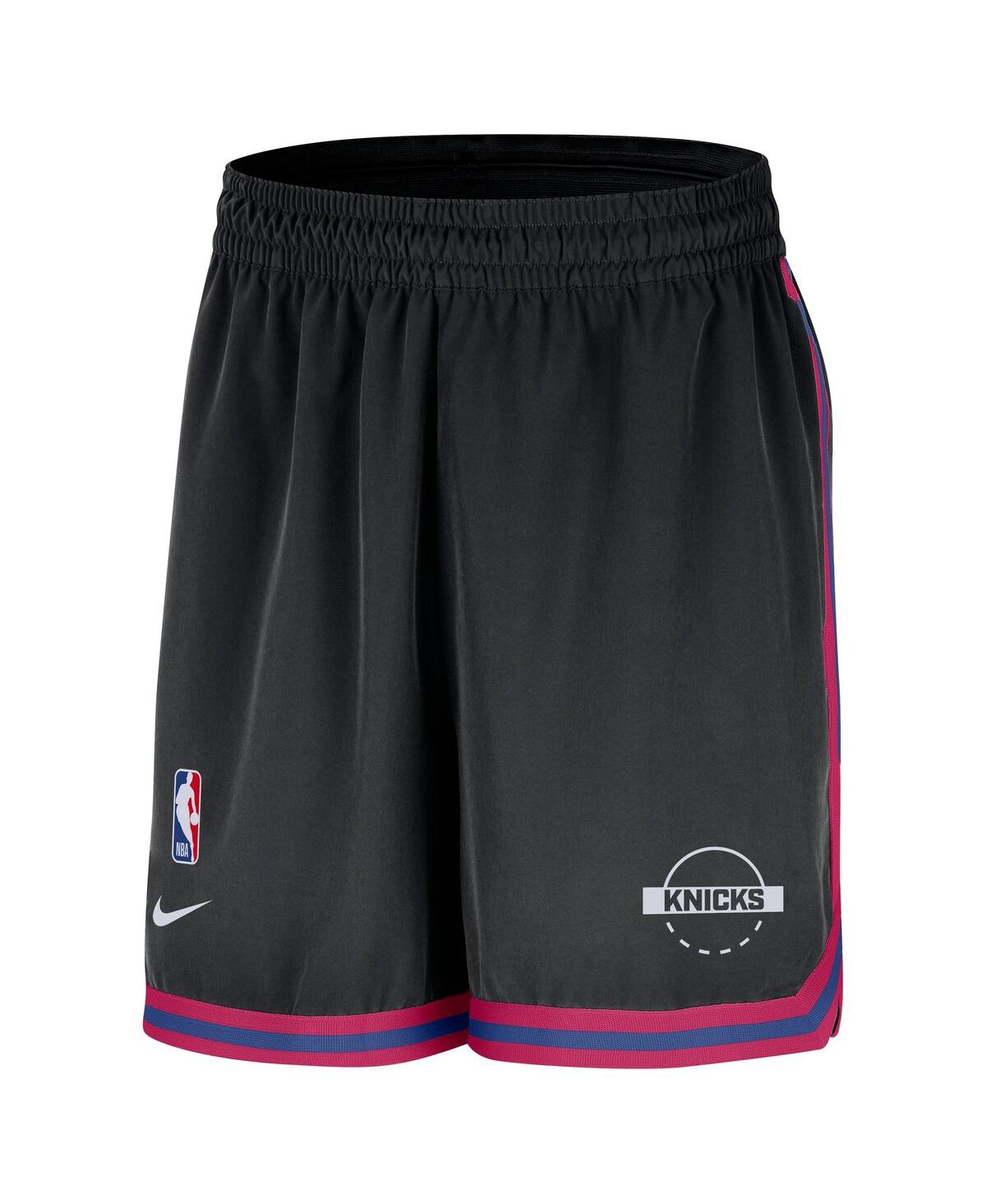 Nike Black New York Knicks Authentic Practice Dna Woven Performance Shorts In Black