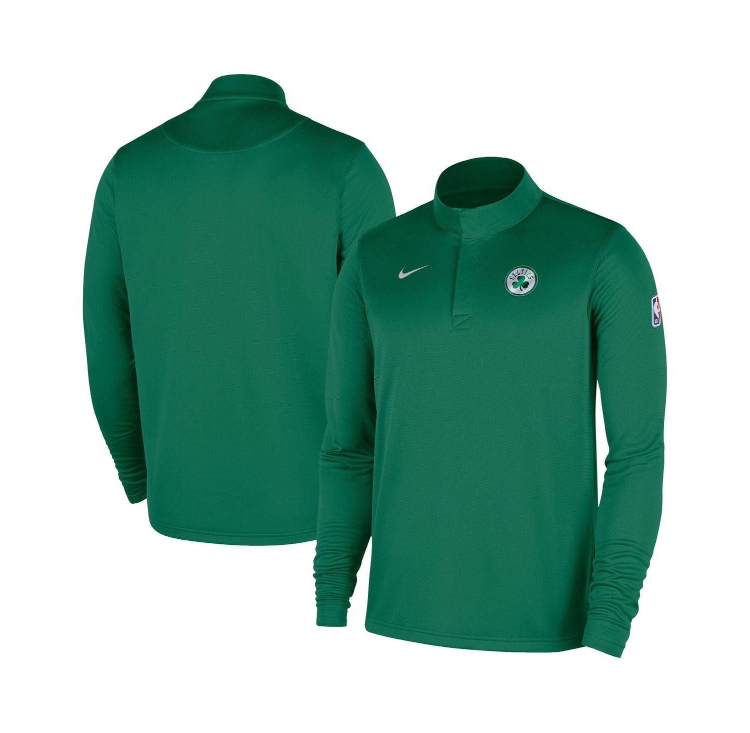 Men's Kelly Green Boston Celtics 2025/26 Authentic Coaches Quarter-Zip Pullover Jacket