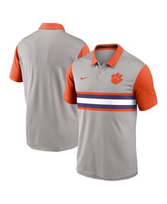 Nike - Men's Gray/Orange Clemson Tigers Vapor Performance polo shirt