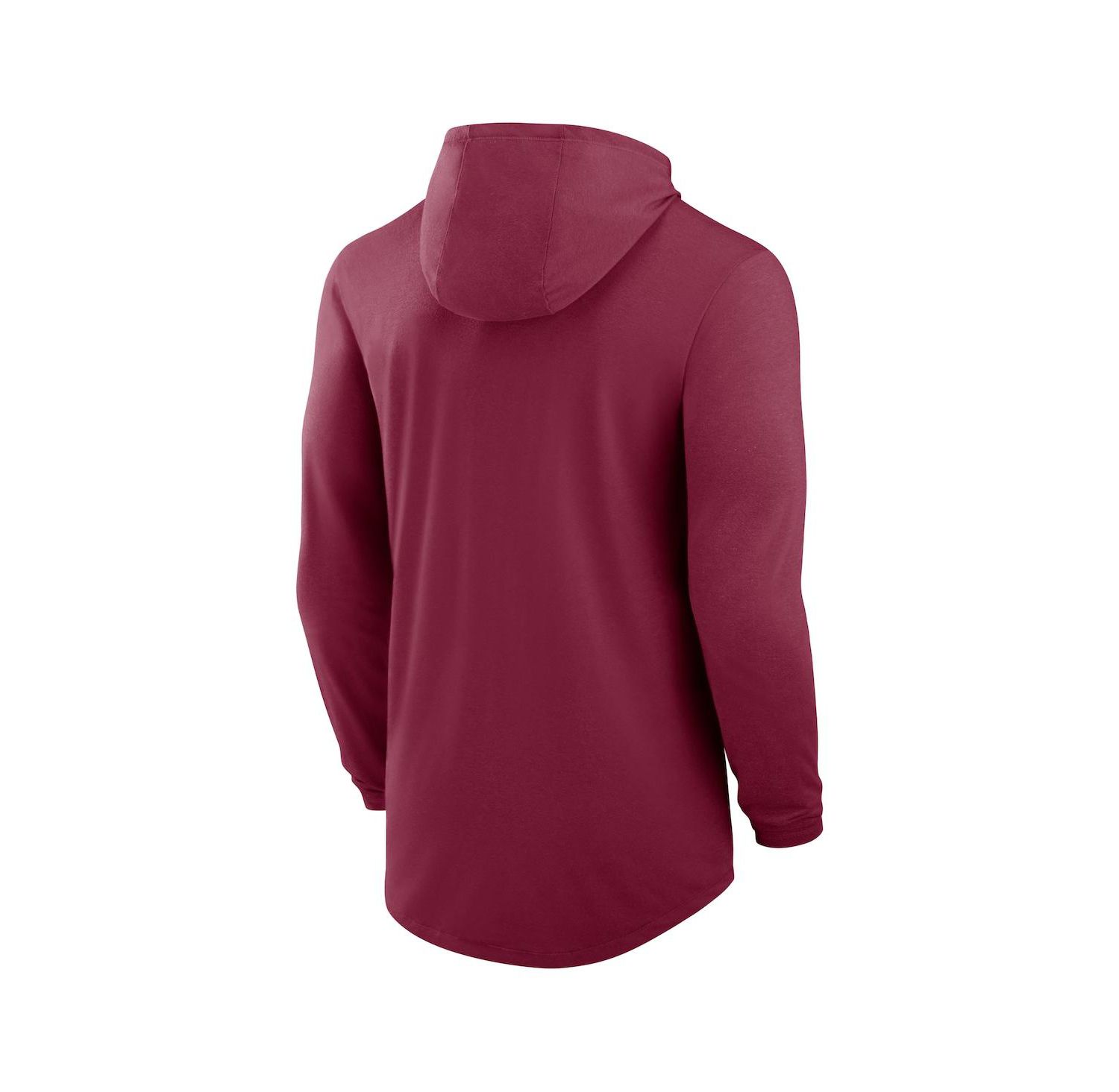 Men's Garnet Florida State Seminoles Classic Arch Tri-Blend Performance Long Sleeve Hoodie T-Shirt