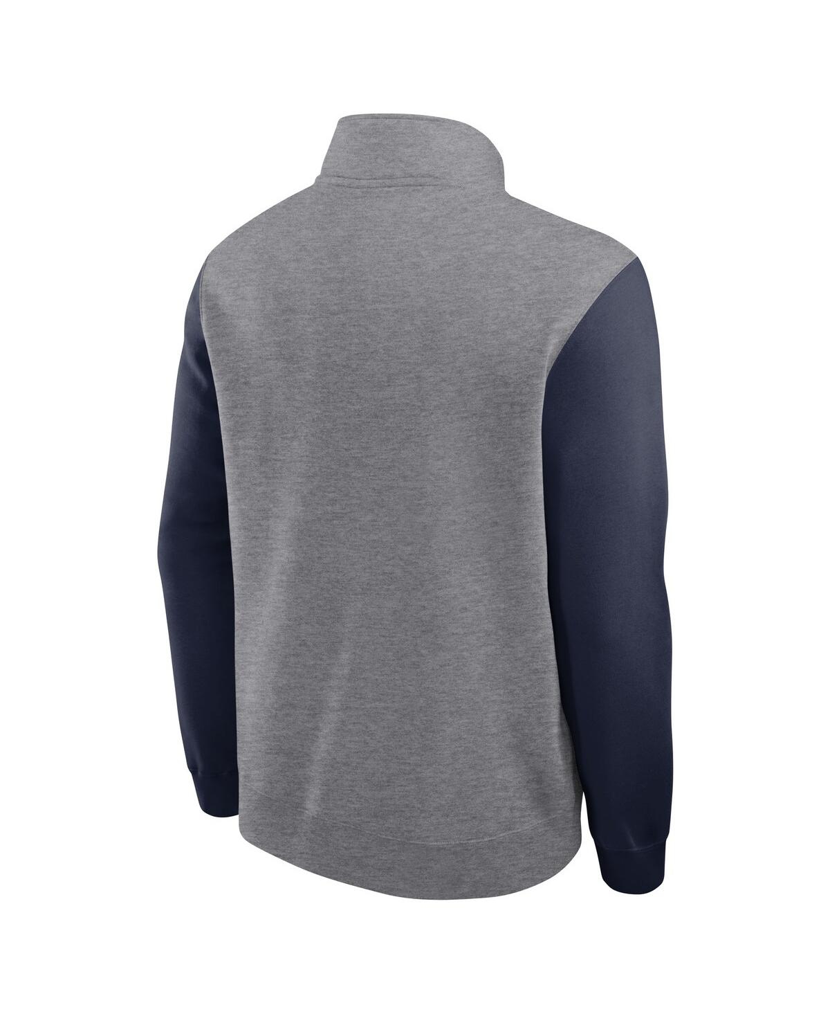 Jordan Men's Heather Gray North Carolina Tar Heels Club Fleece Half-zip Pullover Sweatshirt In Gray