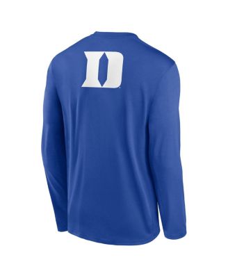 Men's Royal Duke Blue Devils Primetime Campus 2-Hit Legend Long Sleeve T-Shirt