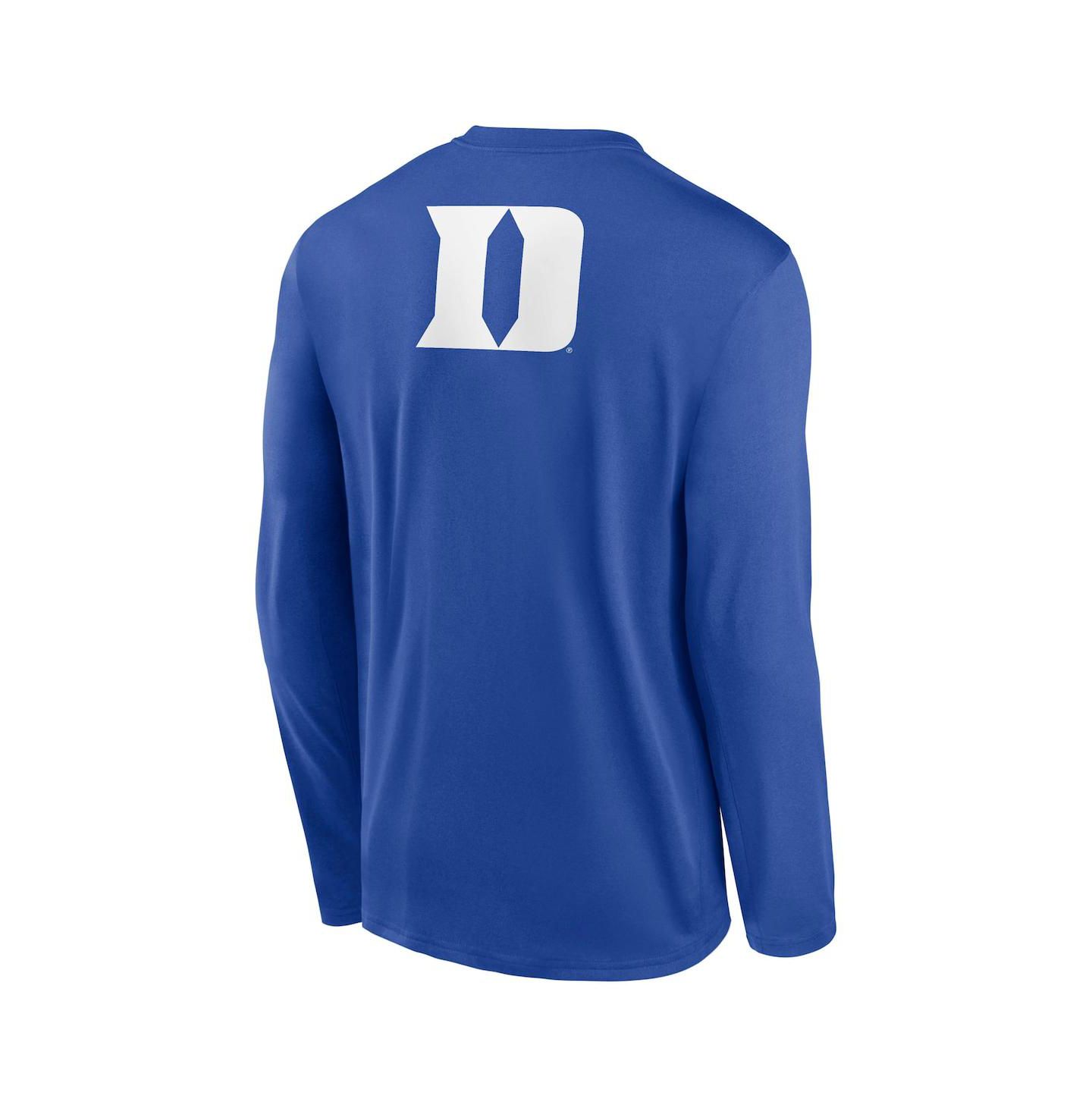 Мужская футболка Nike Royal Duke Blue Devils Primetime Campus 2-Hit Legend Long Sleeve — фото 3