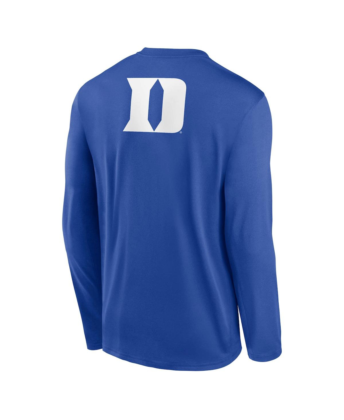 Nike Duke Primetime Legend 2-hit  Men's Dri-fit College Long-sleeve T-shirt In Blue