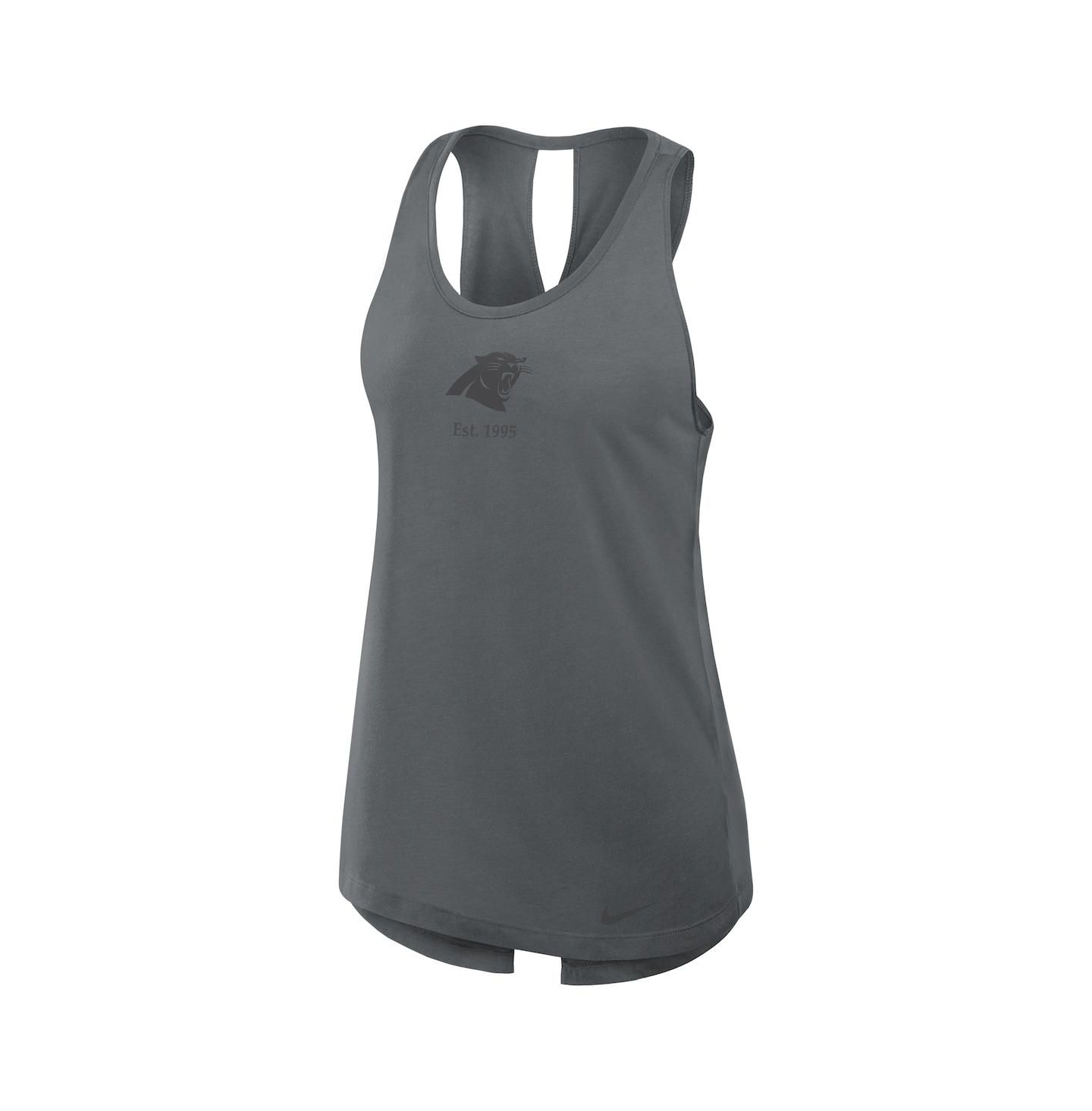 Женский топ Nike Gray Carolina Panthers Glory Crisscross Performance — фото 2