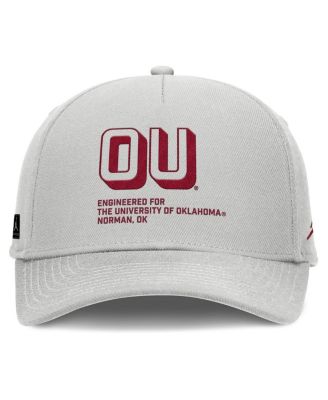 Men's Gray Oklahoma Sooners 2025 Sideline Dust Pinched Rise Adjustable Hat
