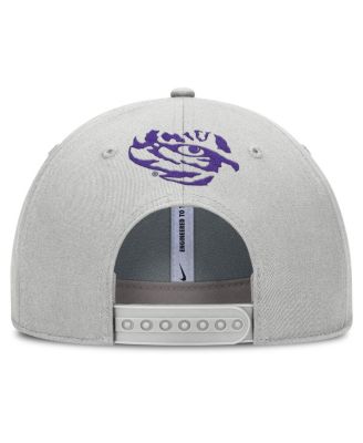 Men's Gray LSU Tigers 2025 Sideline Dust Pinched Rise Adjustable Hat