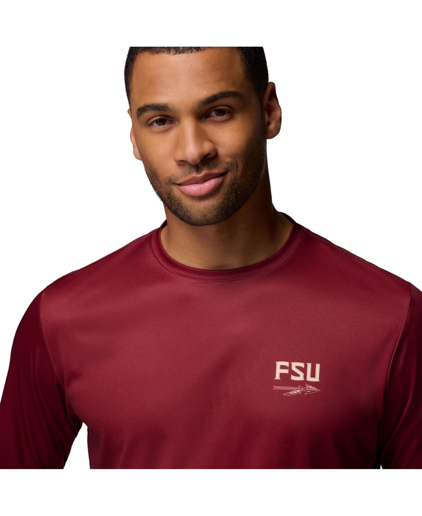 Мужская футболка Columbia Garnet Florida State Seminoles PHG Terminal Shot 3-Hit Long Sleeve — фото 5