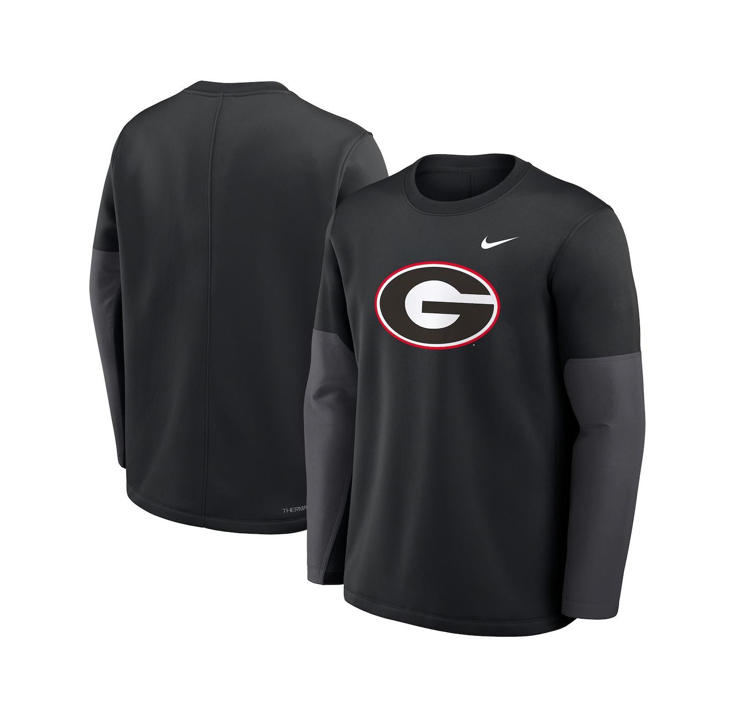 Men's Black Georgia Bulldogs 2025 Sideline Coach Performance Long Sleeve T-Shirt