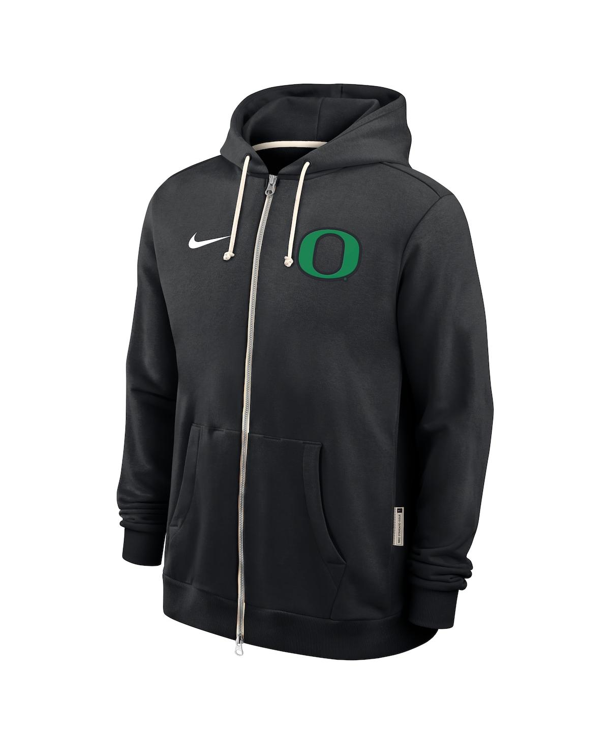 Nike Black Oregon Ducks 2025 Sideline Standard Issue Dri-fit Full-zip Hoodie In Black