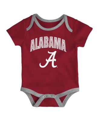Baby Boys and Girls 3-Pack Alabama Crimson Tide All Day Play Bodysuit Set
