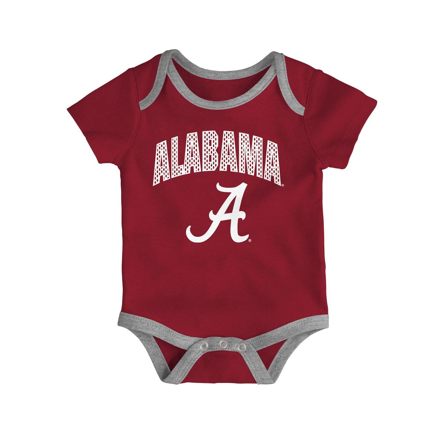 Baby Boys and Girls 3-Pack Alabama Crimson Tide All Day Play Bodysuit Set