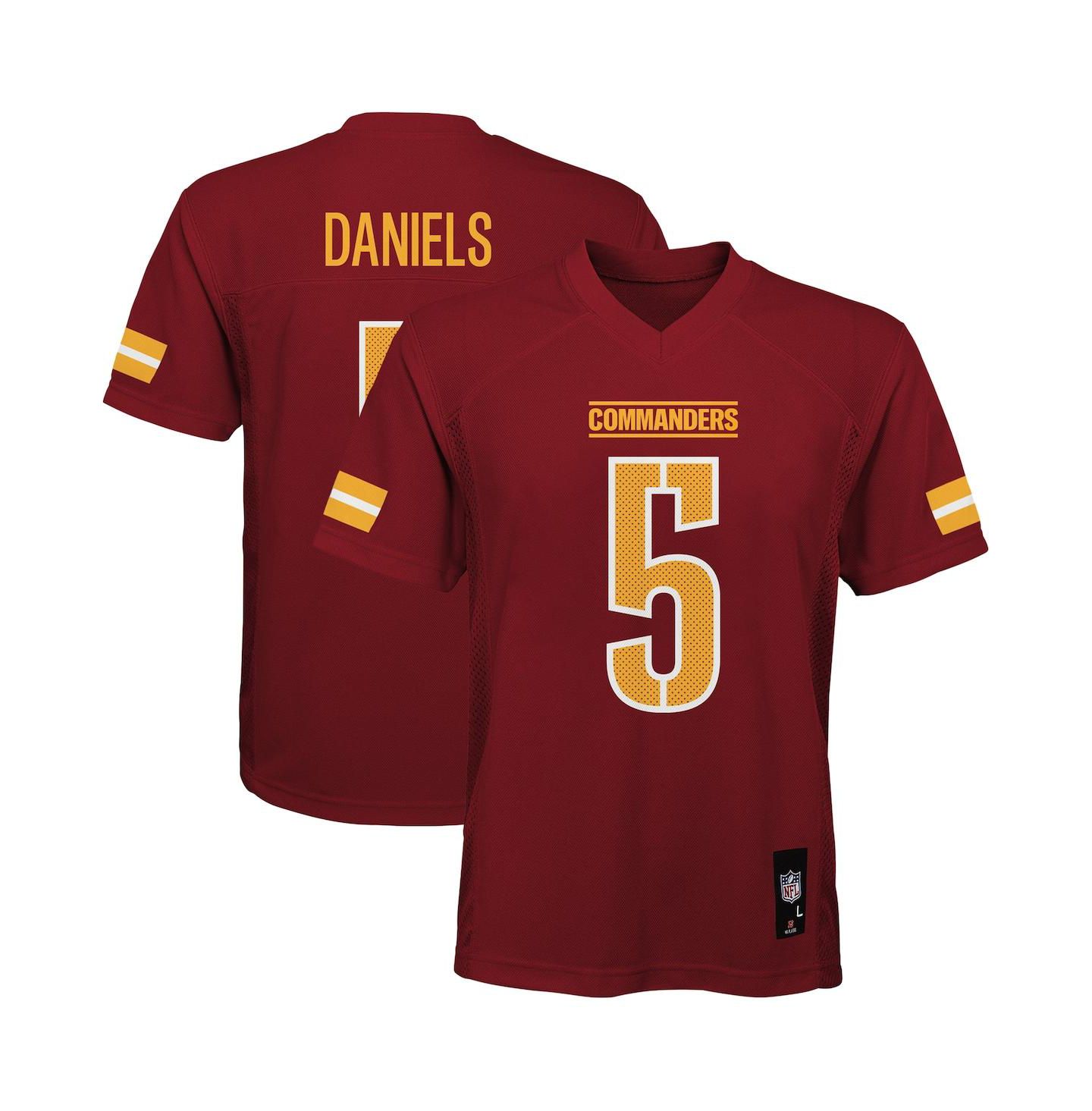 Детский топ Outerstuff Jayden Daniels Burgundy Washington Commanders Replica Player Jersey — фото 1