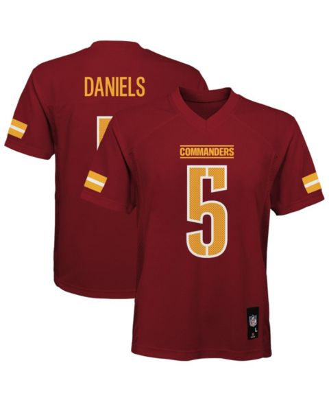 Детский топ Outerstuff Jayden Daniels Burgundy Washington Commanders Replica Player Jersey
