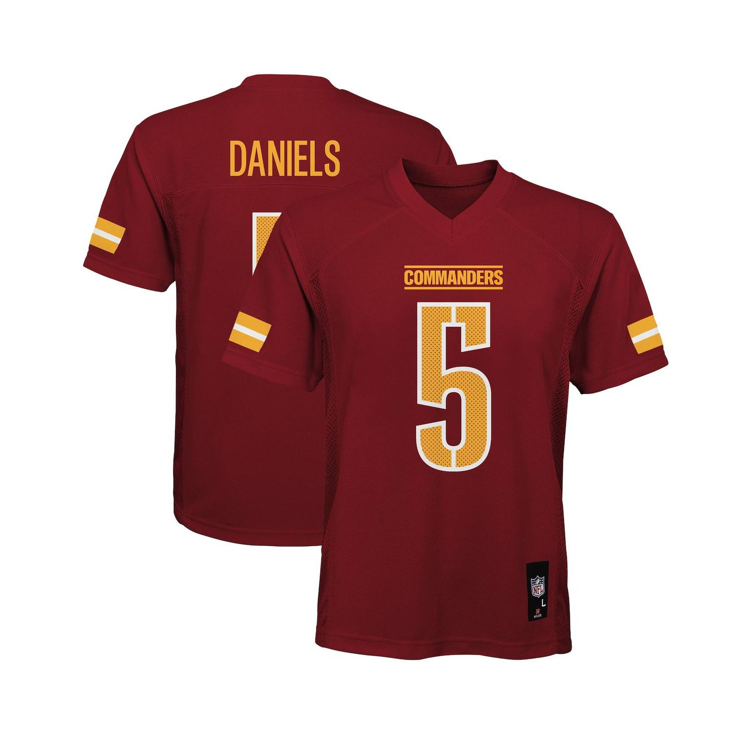 Big Boys and Girls Jayden Daniels Burgundy Washington Commanders Replica Player Jersey