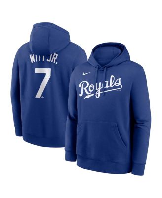 Nike - Men's Bobby Witt Jr. Royal Kansas City Royals Player Name Number Club Fleece Pullover Hoodie
