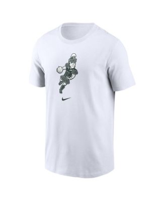 Men's White Michigan State Spartans Basketball Sparty Sport T-Shirt