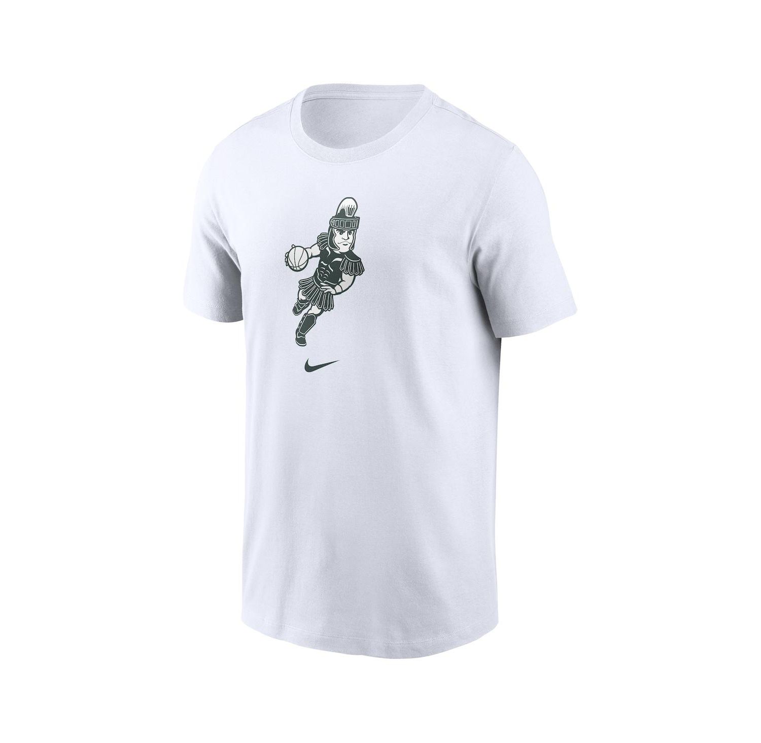 Men's White Michigan State Spartans Basketball Sparty Sport T-Shirt