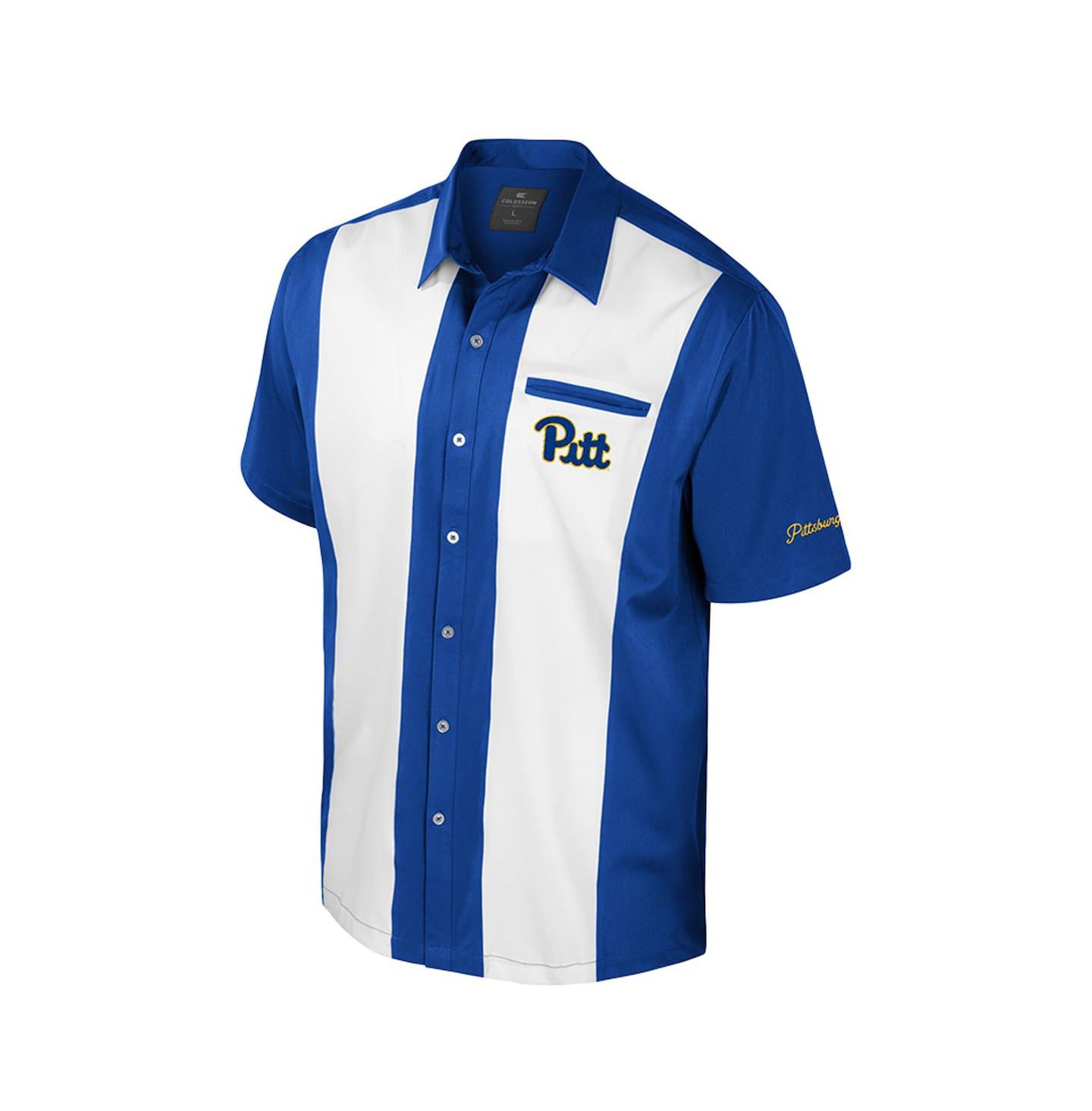 Мужская рубашка Colosseum Royal Pitt Panthers Strike Bowling Button-Up — фото 2