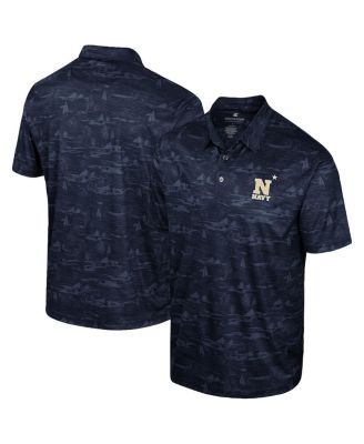 Colosseum - Men's Navy Midshipmen Daly Print Polo Shirt