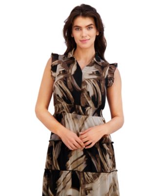 Women's Chiffon Printed Tier Dress