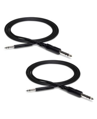 2x 1/4" Stereo TRS Male Phone to TT Male Bantam Cable, 5'