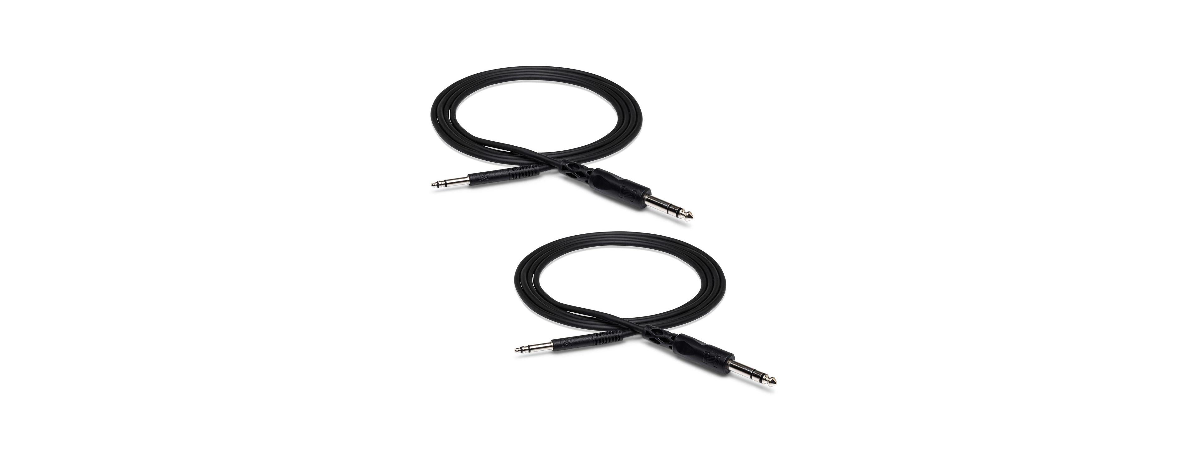 Hosa Technology 2x 1/4" Stereo Trs Male Phone to Tt Male Bantam Cable, 5'