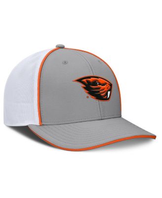 Men's Gray/White Oregon State Beavers Rapid Trucker Adjustable Hat