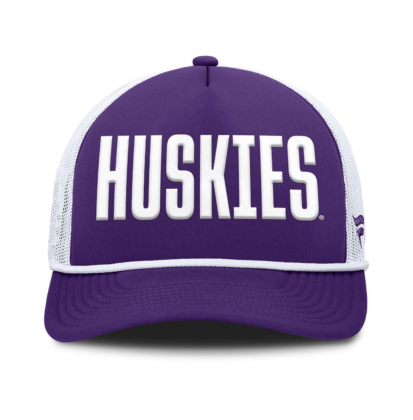 Мужская кепка Fanatics Purple Washington Huskies Dutch Foam Front Adjustable Trucker Hat — фото 4