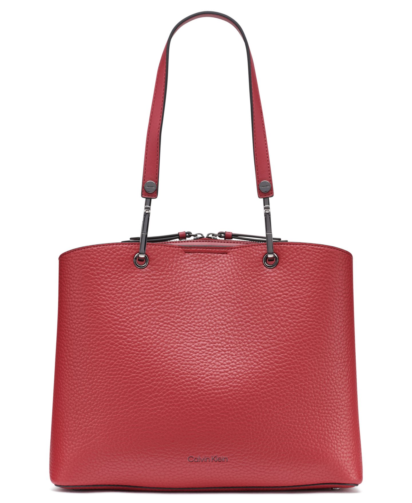 Сумка Calvin Klein Garnet Large Triple Compartment Tote Handbag, цвет: Клюквенный — фото 1