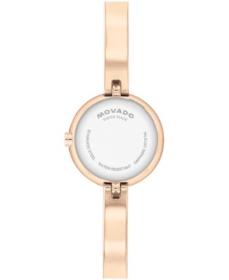 Women's Museum Bangle Round Swiss Quartz Mid Rose Watch, 21.50mm