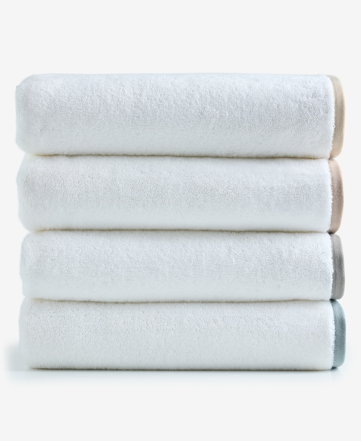 Hotel Collection Linea Cotton Bath Towel, 30" X 56" In White