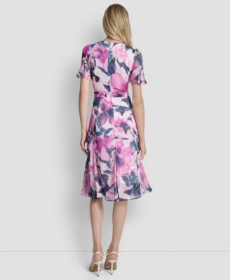 Women's Abstract-Print Midi Dress