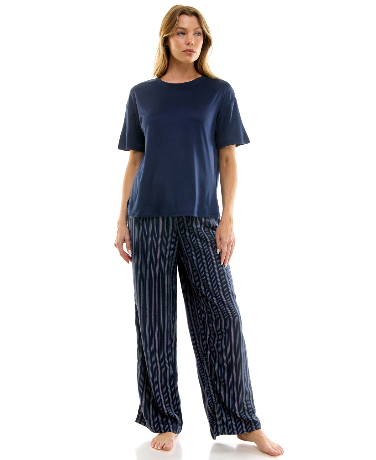Roudelain Women's Drop Shoulder Crew Neck T-shirt In Blue