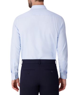 Men's Long Sleeve 4-Way Geo Print Stretch Dress Shirt