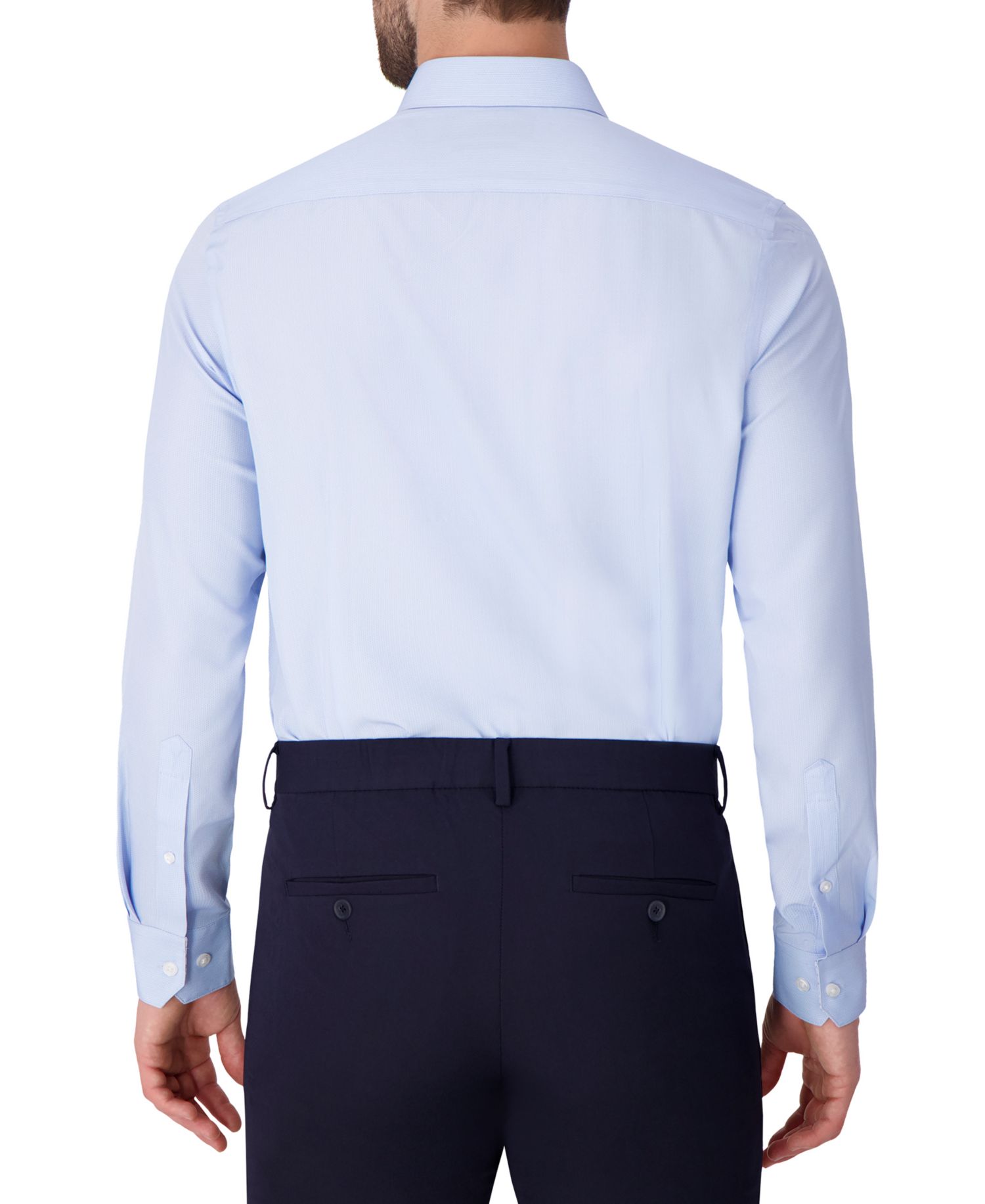 Men's Long Sleeve 4-Way Geo Print Dress Shirt