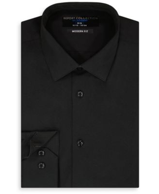 Men's Long Sleeve 4-Way Solid Woven Dress Shirt