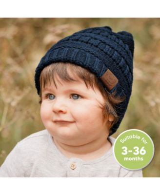 3pk Warmzy Baby Beanies, 0-36 months Baby Hats, Baby Winter Hat for Newborn, Infant, Toddlers, Boys, Girls